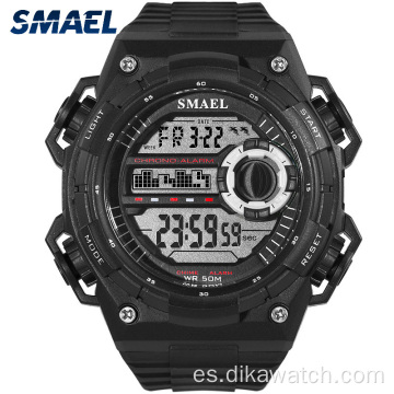 Pantalla LED de relojes de pulsera digitales para hombre de marca de lujo SMAE